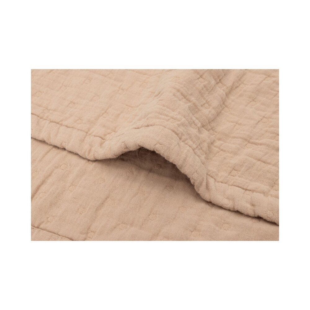 Deken Hydrofiel 75x100cm Jacquard GOTS Biscuit