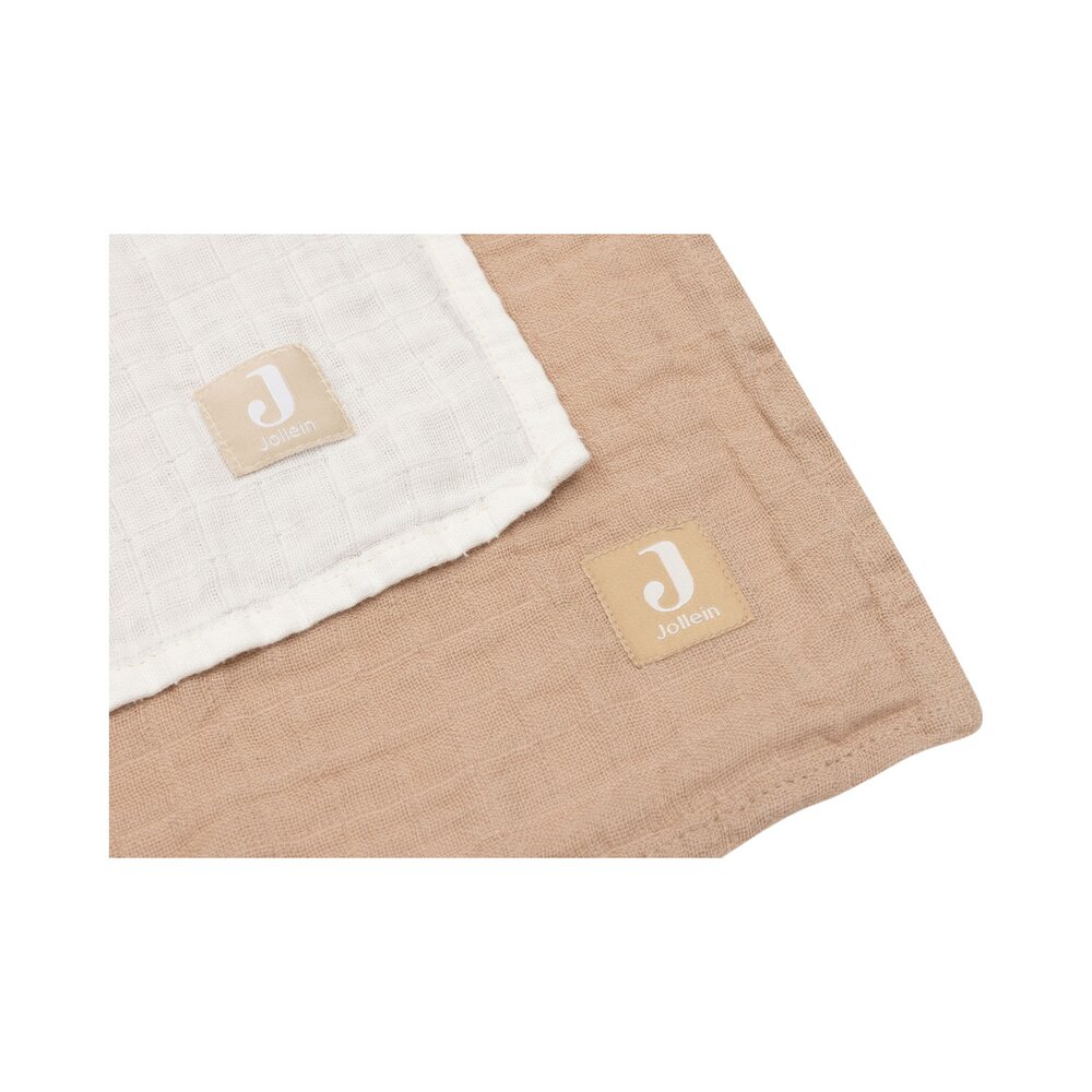Hydrofiele Doek Large 115x115cm (2pack) Biscuit/Ivory