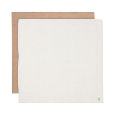 Hydrofiele Doek Large 115x115cm (2pack) Biscuit/Ivory
