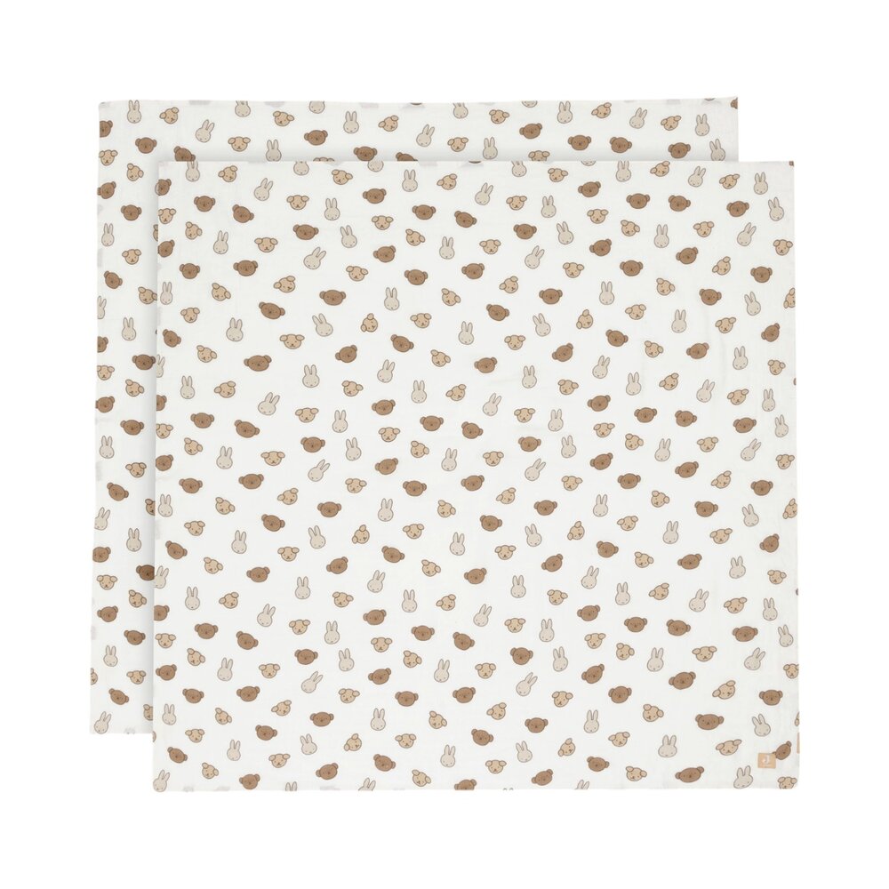 Hydrofiele Doek Large 115x115cm (2pack) Miffy and Frien