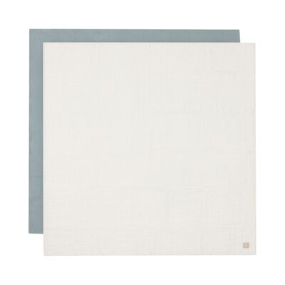 Hydrofiele Doek Large 115x115cm (2pack) Sea Green/Ivory