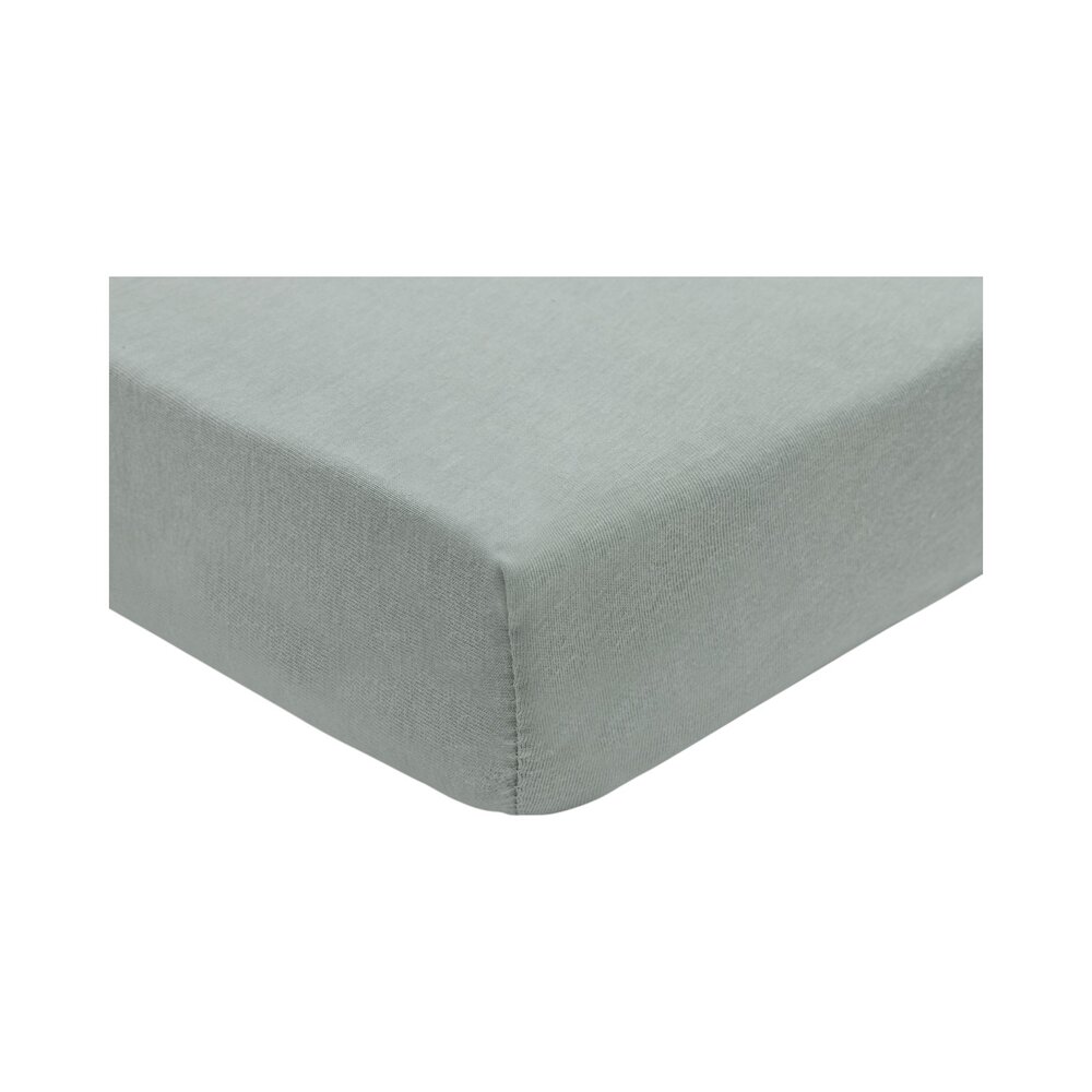 Hoeslaken Jersey 60x120cm (2pack) Sea Green/Biscuit
