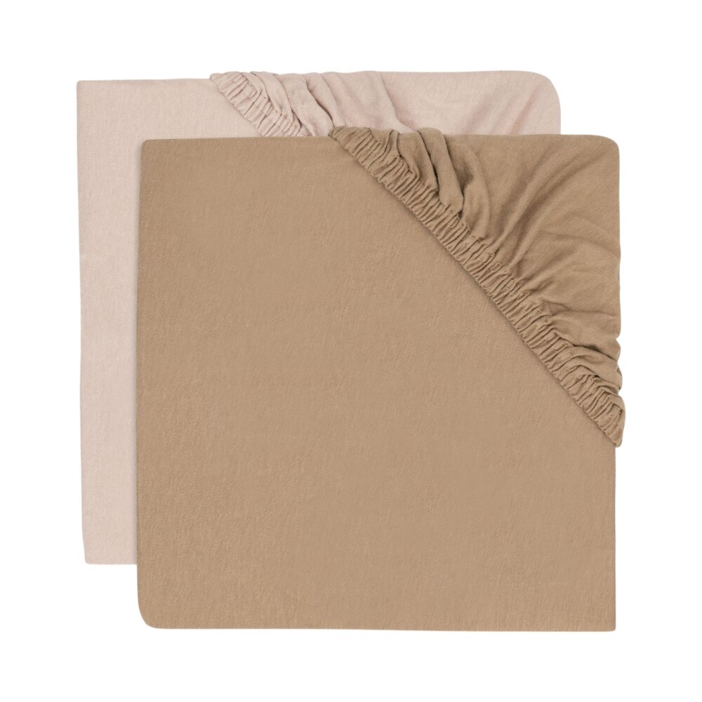 Hoeslaken Jersey 40/50x80/90cm (2pack) Wild Rose/Biscuit