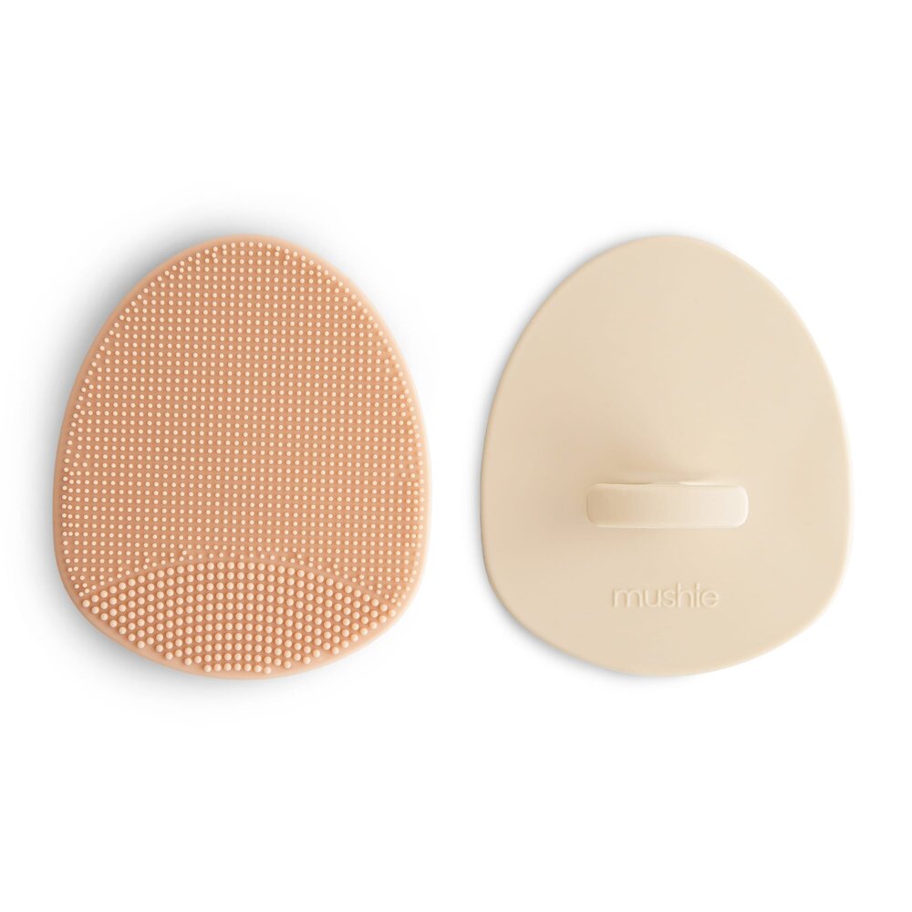 Silicone badborstel 2-pack Blush/Shifting Sand  