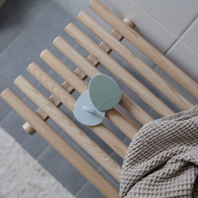 Silicone badborstel 2-pack Natural/Cambridge Blue 
