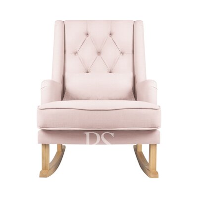 Schommelstoel Royal Rocker blush pink, naturel poten