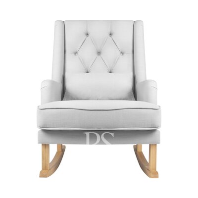 Schommelstoel Royal Rocker silver grey, naturel poten