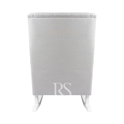Schommelstoel Royal Rocker silver grey, witte poten