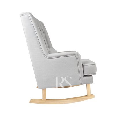 Schommelstoel Royal Rocker silver grey, naturel poten