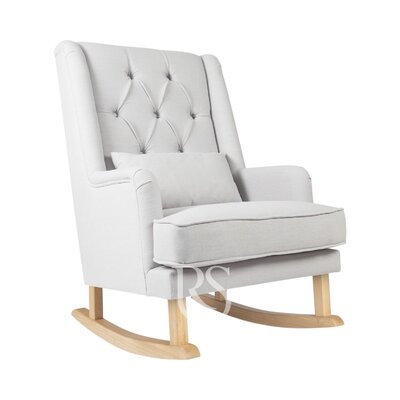 Schommelstoel Royal Rocker silver grey, naturel poten