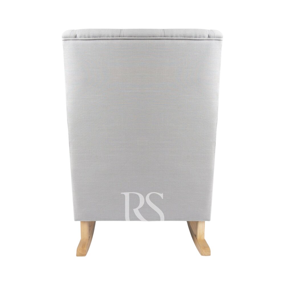 Schommelstoel Royal Rocker silver grey, naturel poten