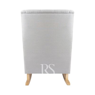 Schommelstoel Royal Rocker silver grey, naturel poten