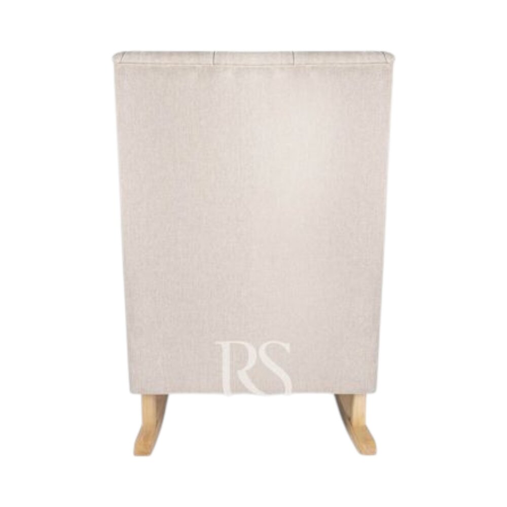 Schommelstoel Royal Rocker natural linen beige, naturel poten
