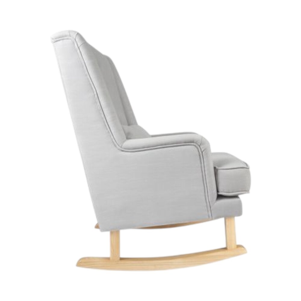 Schommelstoel Bliss Rocker silver grey, naturel poten