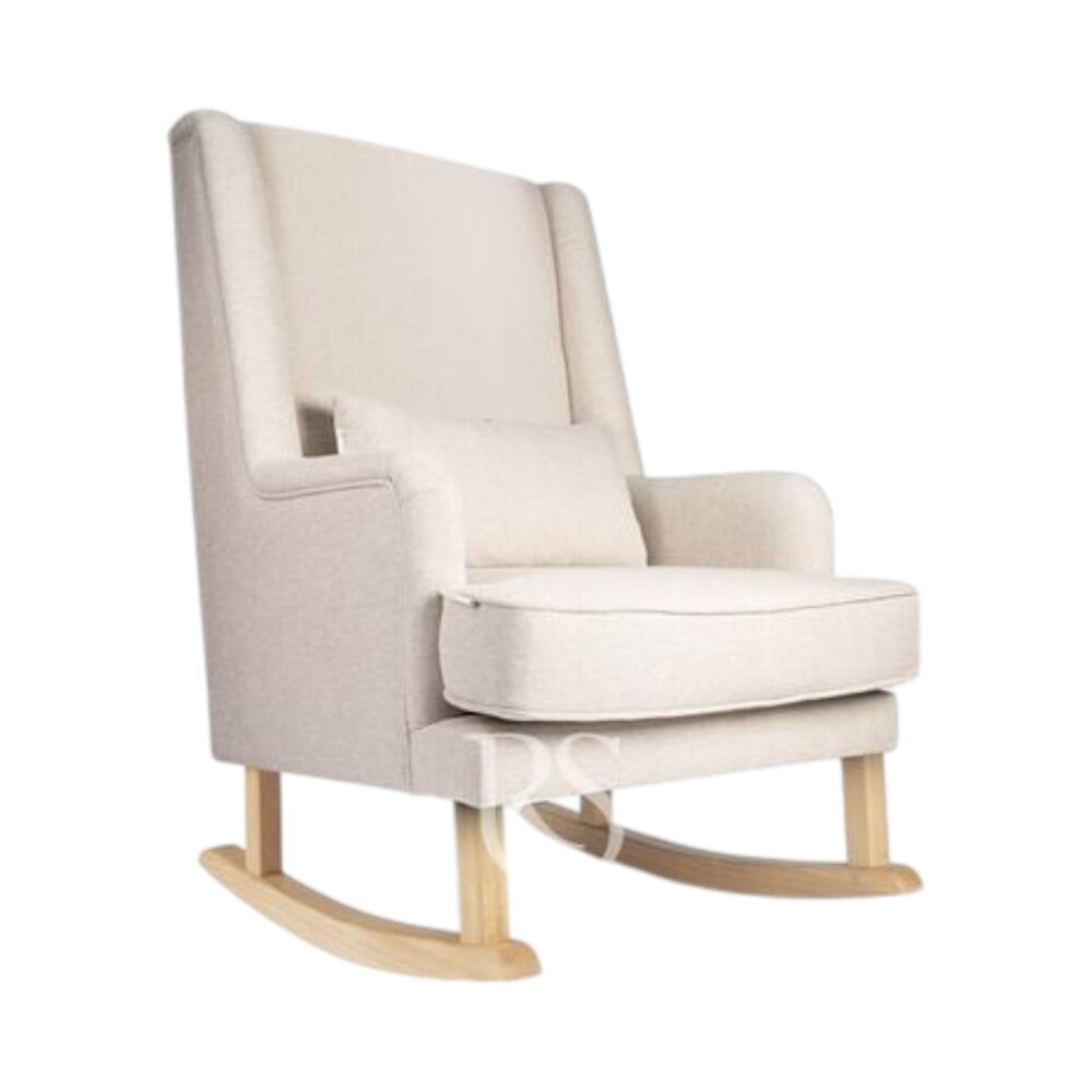 Schommelstoel Bliss Rocker natural linen beige, naturel poten