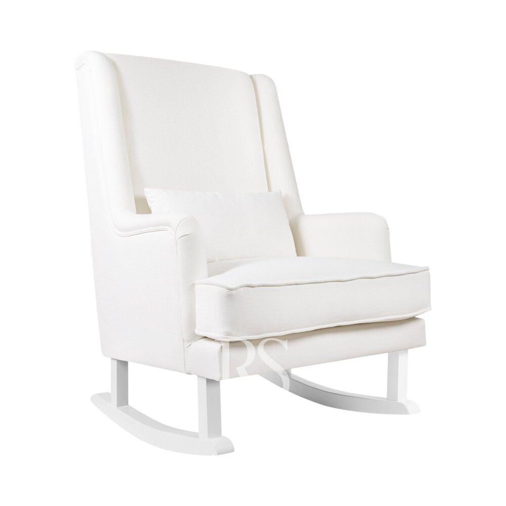 Schommelstoel Bliss Rocker snow white, witte poten