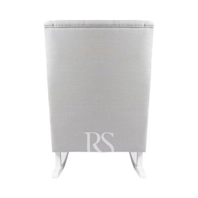 Schommelstoel Bliss Rocker silver grey, witte poten