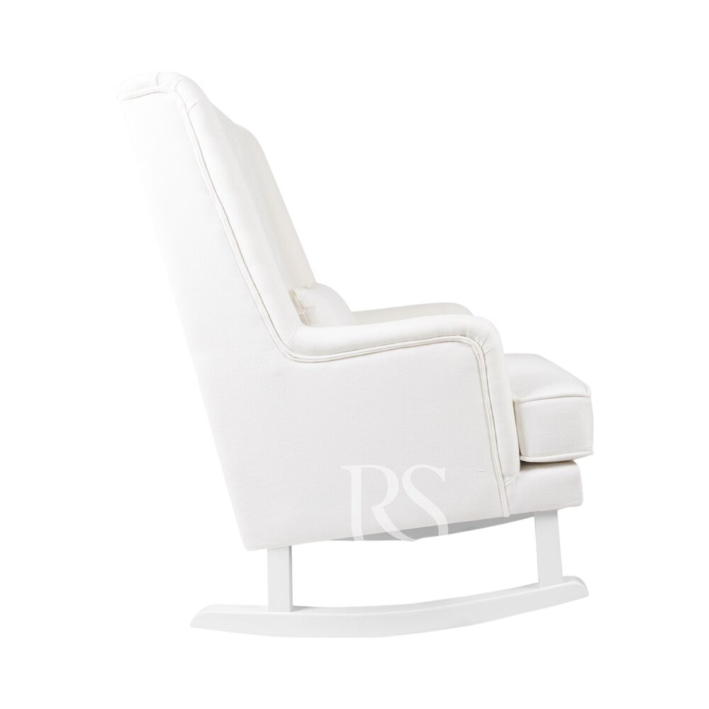 Schommelstoel Bliss Rocker snow white, witte poten