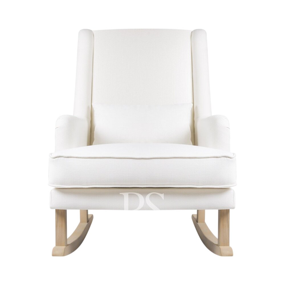 Schommelstoel Bliss Rocker snow white, naturel poten