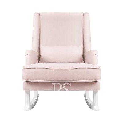 Schommelstoel Bliss Rocker blush pink, witte poten