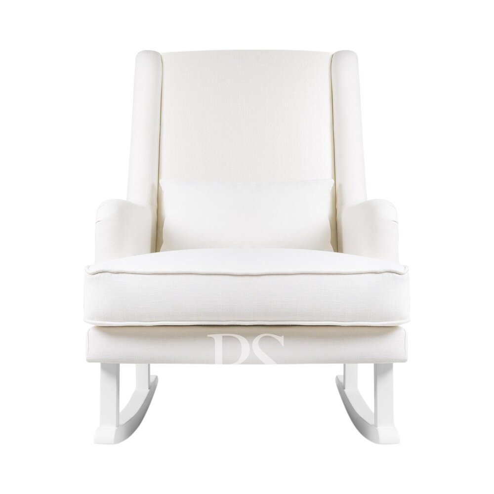 Schommelstoel Bliss Rocker snow white, witte poten