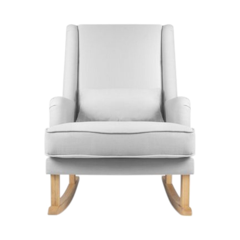 Schommelstoel Bliss Rocker silver grey, naturel poten