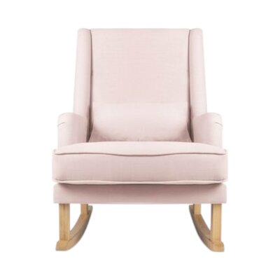 Schommelstoel Bliss Rocker blush pink, naturel poten
