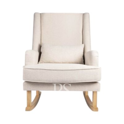 Schommelstoel Bliss Rocker natural linen beige, naturel poten
