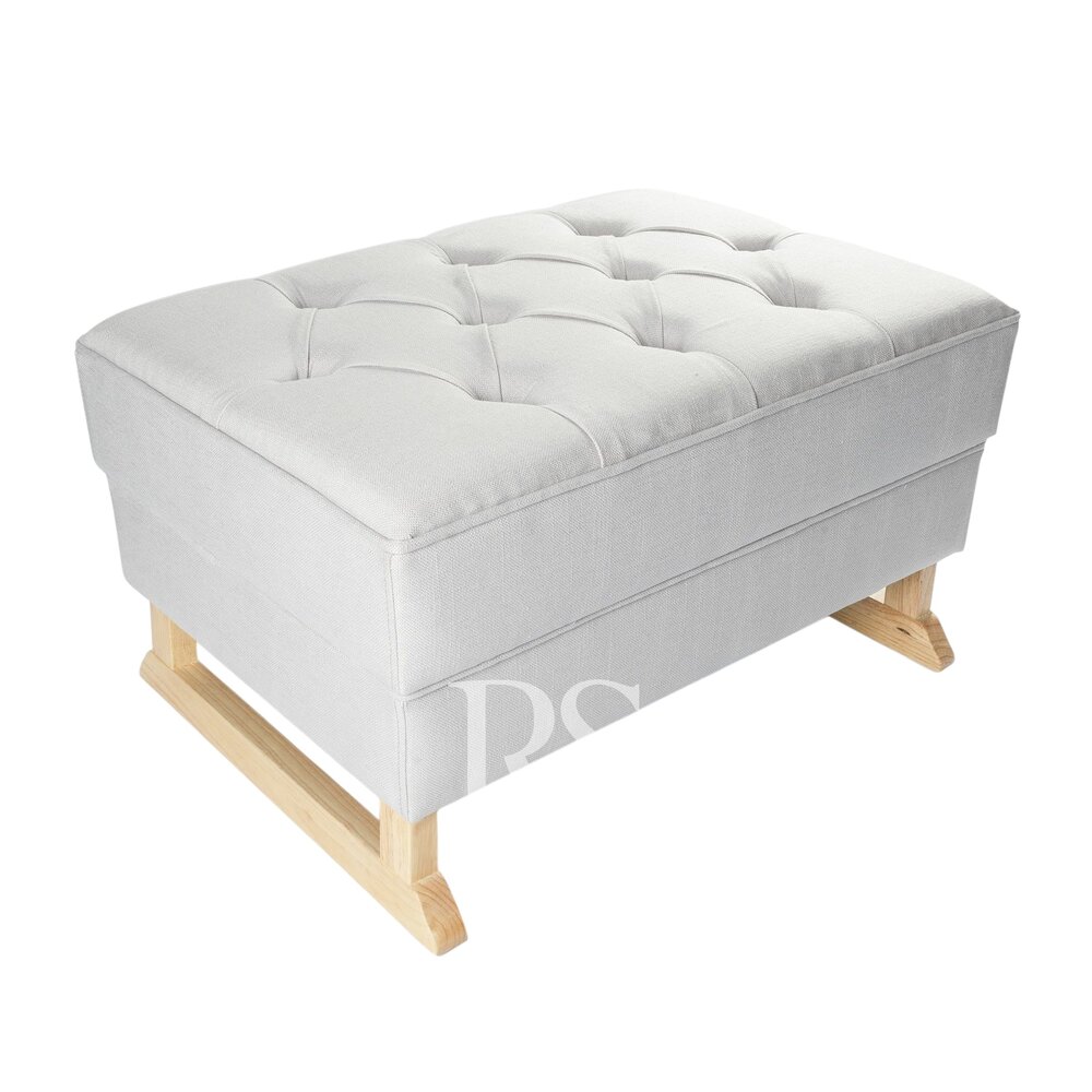 Voetbank Royal silver grey, naturel poten