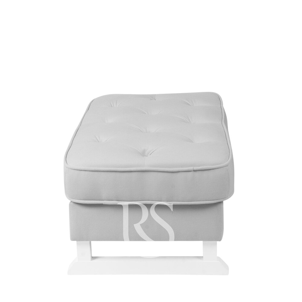 Voetbank Royal silver grey, witte poten