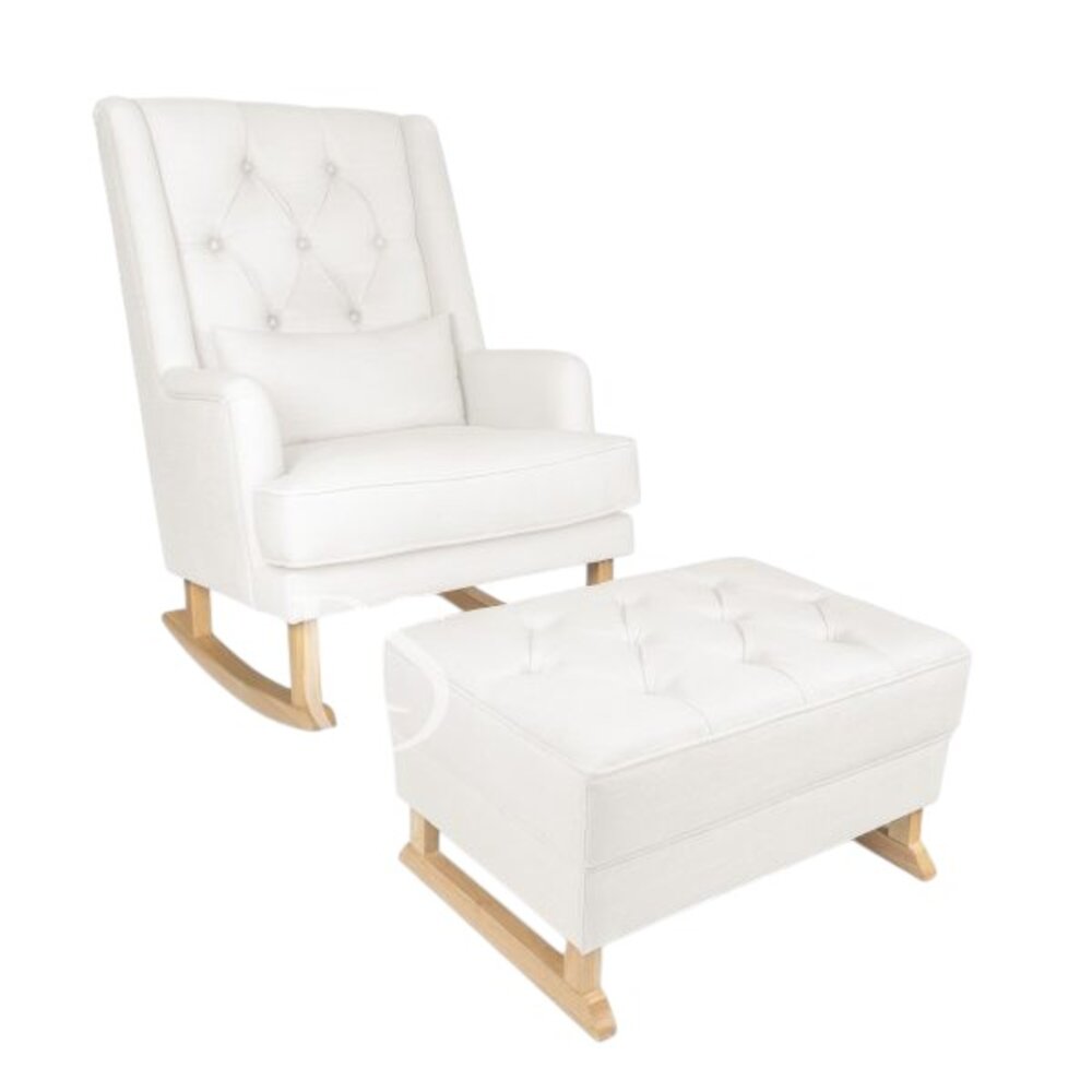 Voetbank Royal snow white, naturel poten