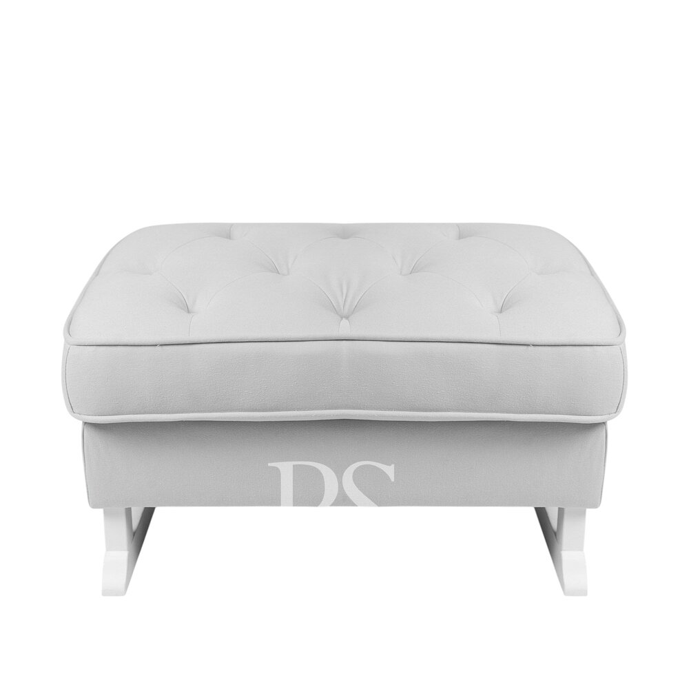 Voetbank Royal silver grey, witte poten