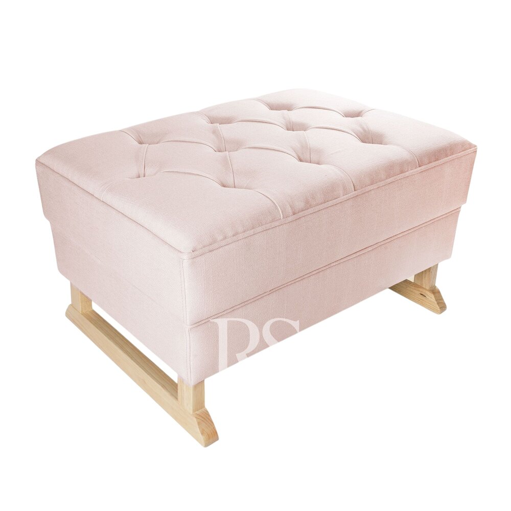 Voetbank Royal blush pink, naturel poten