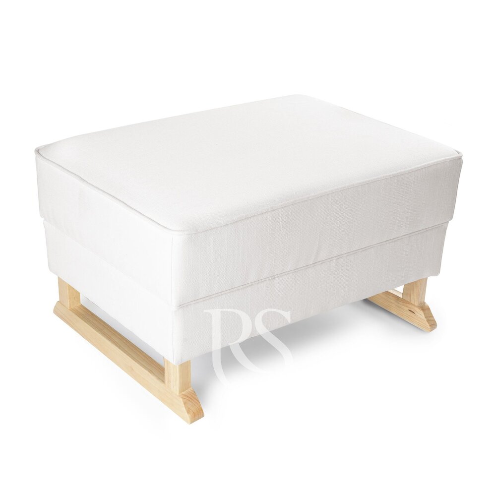 Voetbank Bliss snow white, naturel poten