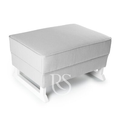 Voetbank Bliss silver grey, witte poten