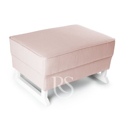Voetbank Bliss blush pink, witte poten