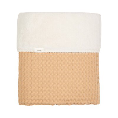 Wiegdeken wafel/teddy Oslo 100x75 cm straw