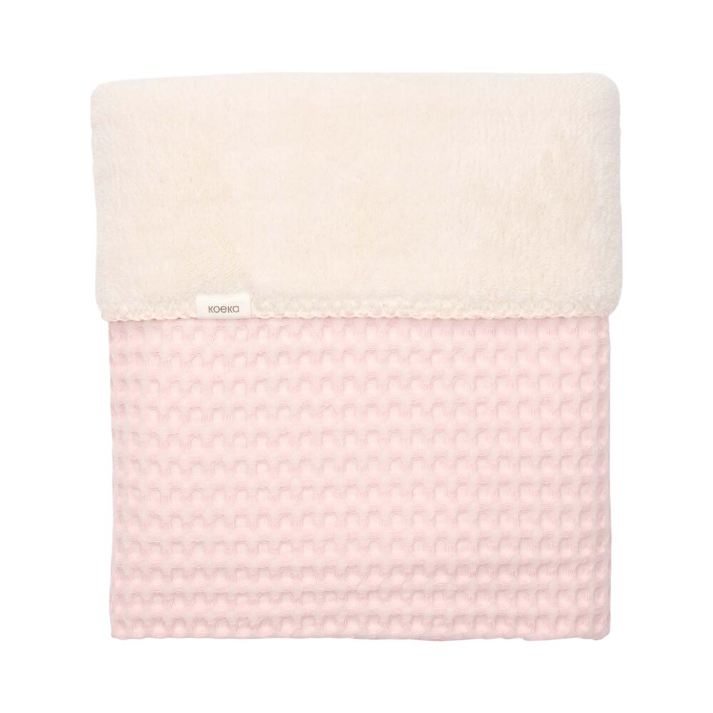 Wiegdeken wafel/teddy Oslo 100x75 cm cotton candy
