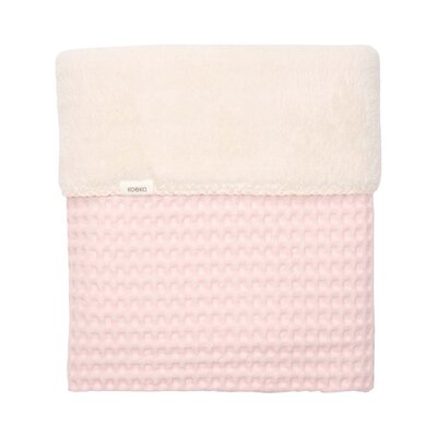 Wiegdeken wafel/teddy Oslo 100x75 cm cotton candy