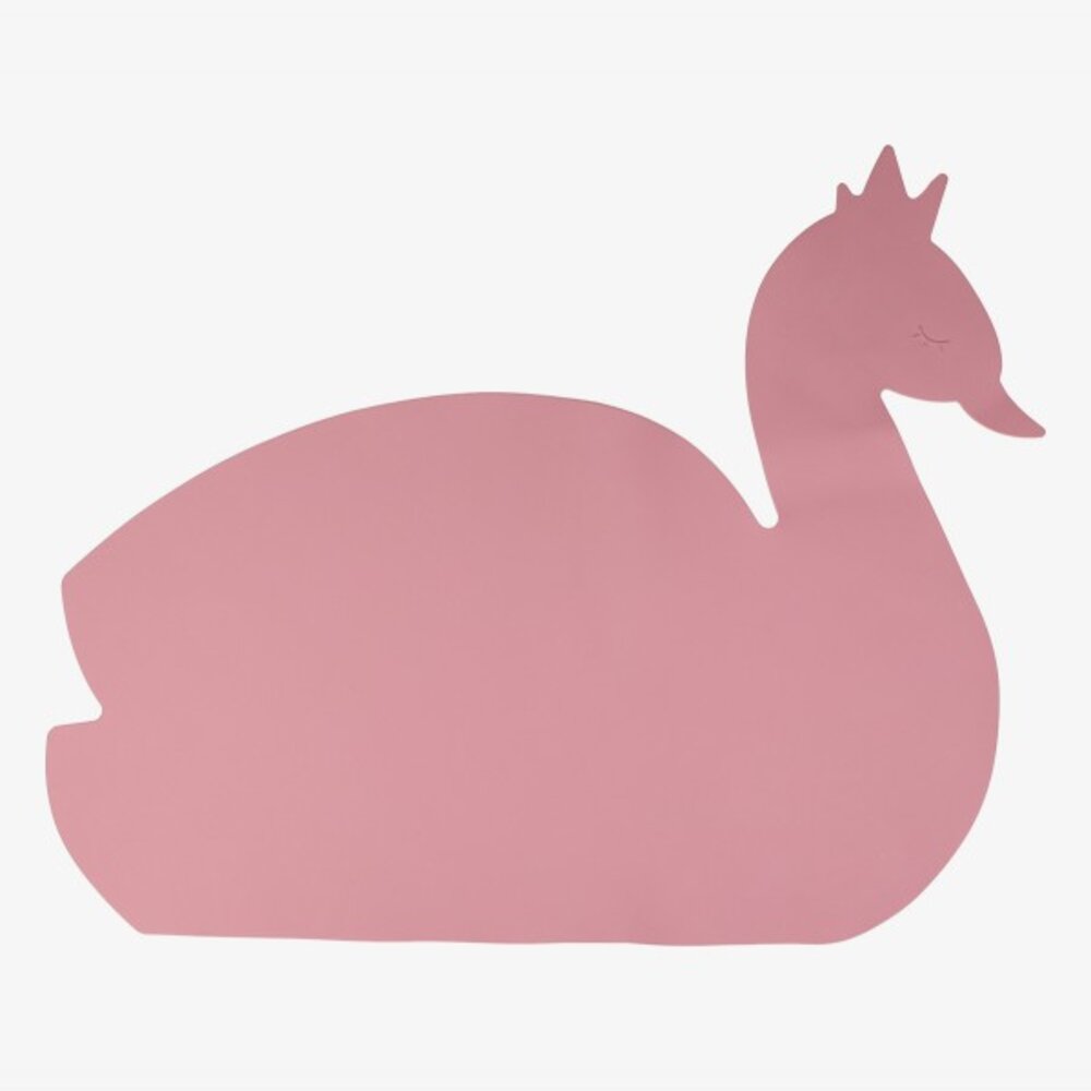 Silicone placemat Swan Dusty Rose