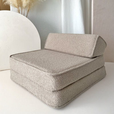 Kinderstoel Lounger bouclé Beige
