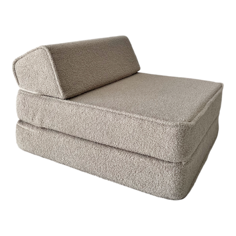 Kinderstoel Lounger bouclé Beige
