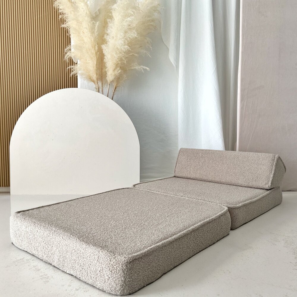 Kinderstoel Lounger bouclé Beige