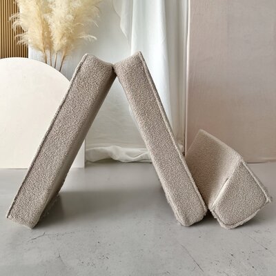 Kinderstoel Lounger bouclé Beige