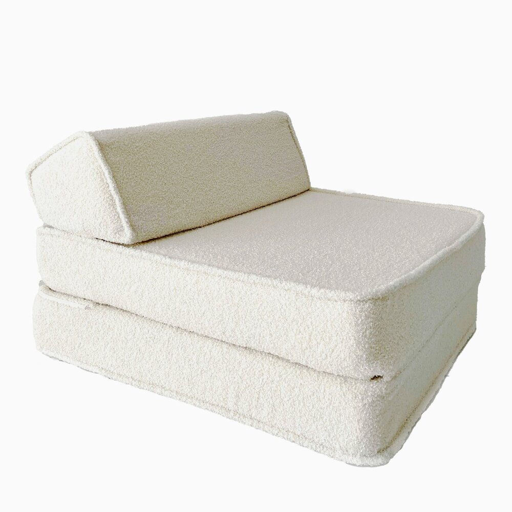 Kinderstoel Lounger bouclé Cream
