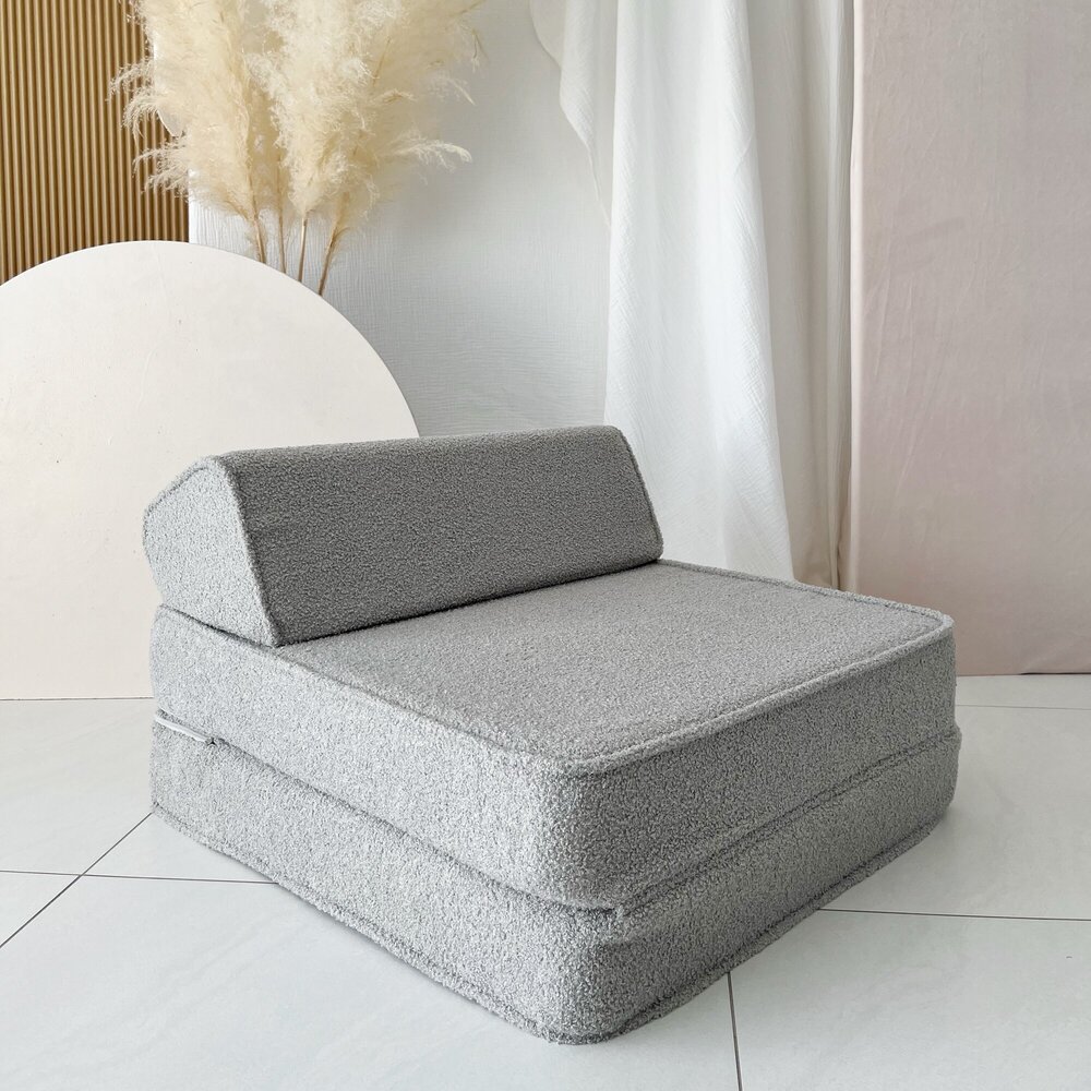 Kinderstoel Lounger bouclé Grey