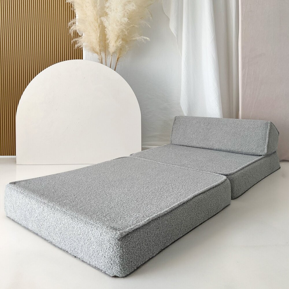 Kinderstoel Lounger bouclé Grey