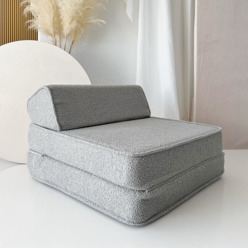 Kinderstoel Lounger bouclé Grey