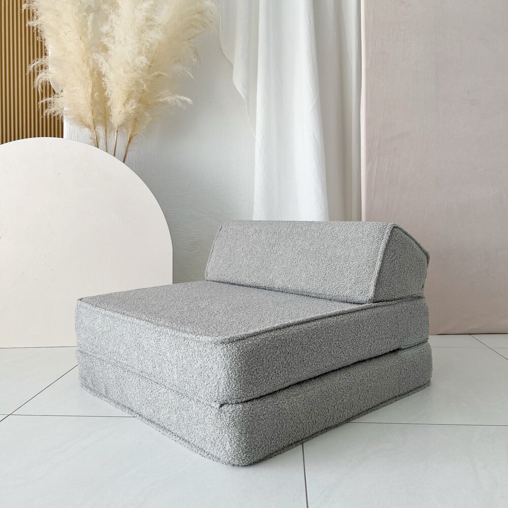 Kinderstoel Lounger bouclé Grey