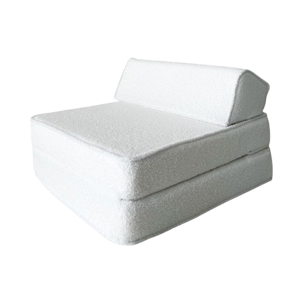 Kinderstoel Lounger bouclé White